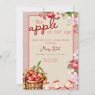 De appel van ons oog baby shower Invitation Kaart