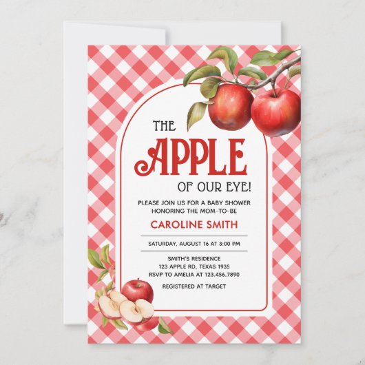 De appel van ons oog Baby shower Kaart (Voorkant)
