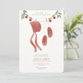 De appel van ons oog baby shower kaart (Staand voorkant)