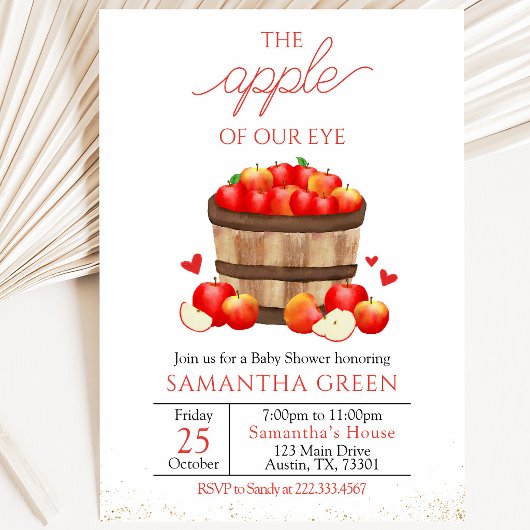 De Appel van Ons Oog Baby Shower Kaart