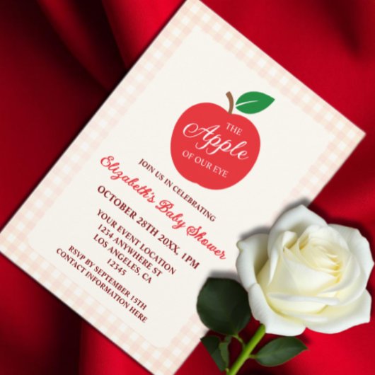 De appel van ons oog Baby shower Kaart