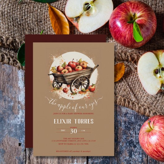 De appel van ons oog Baby shower Kaart