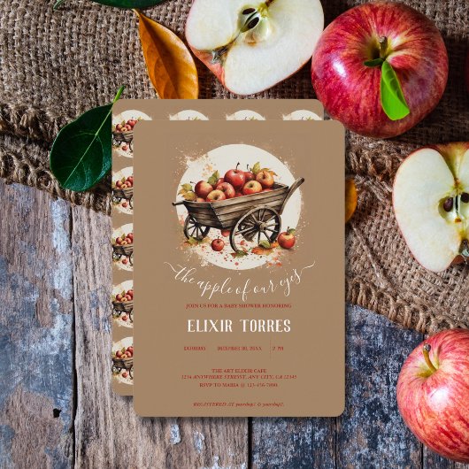 De appel van ons oog Baby shower Kaart