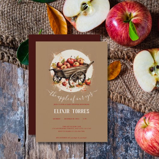 De appel van ons oog Baby shower Kaart