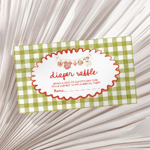 De Appel Van Ons Oog Baby Shower Luier Raffle Informatiekaartje