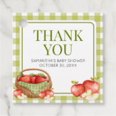 De appel van ons oog Baby shower plein Bedankjes Labels (Voorkant)