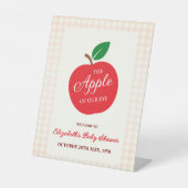 De appel van ons oog Baby shower Reclamebord Met Voetstuk (Voorkant)