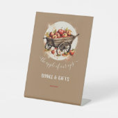 De appel van ons oog Baby shower Reclamebord Met Voetstuk (Voorkant)