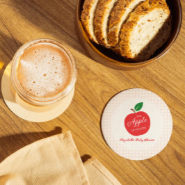 De appel van ons oog Baby shower Ronde Kartonnen Onderzetter