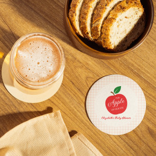 De appel van ons oog Baby shower Ronde Kartonnen Onderzetter