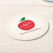 De appel van ons oog Baby shower Ronde Kartonnen Onderzetter (Gebogen)