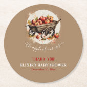 De appel van ons oog Baby shower Ronde Kartonnen Onderzetter (Voorkant)