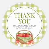 De appel van ons oog Baby shower Ronde Sticker (Voorkant)