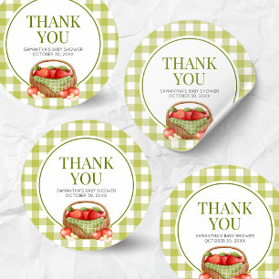 De appel van ons oog Baby shower Ronde Sticker