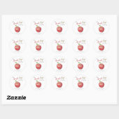 De Appel van ons oog Baby shower  Ronde Sticker (Vel)