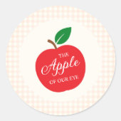 De appel van ons oog Baby shower Ronde Sticker (Voorkant)