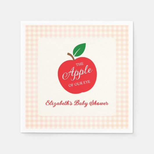 De appel van ons oog Baby shower Servet (Voorkant)