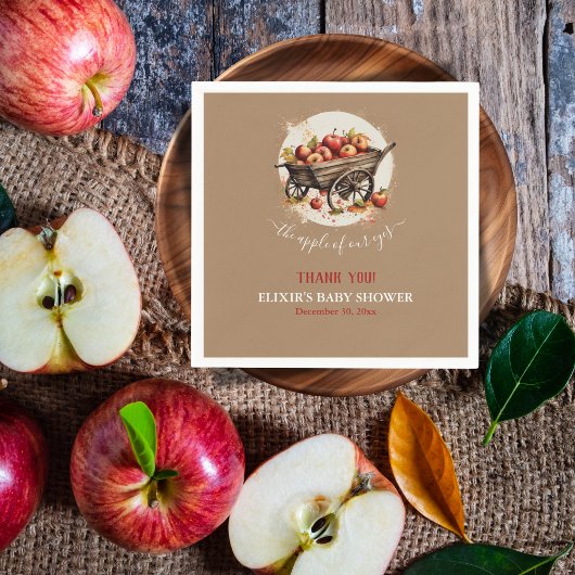 De appel van ons oog Baby shower Servet