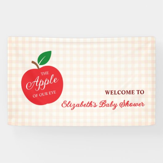 De appel van ons oog Baby shower Spandoek (Horizontaal)
