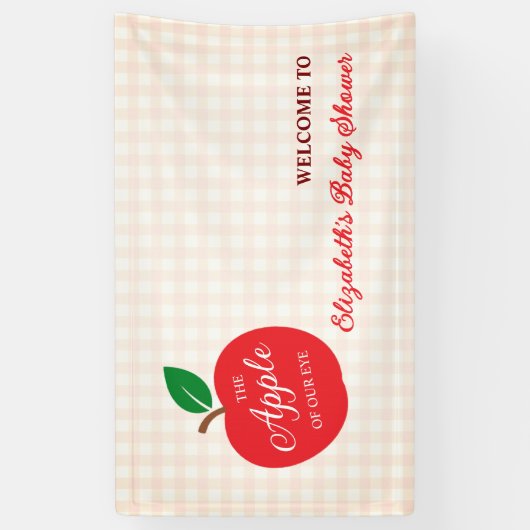 De appel van ons oog Baby shower Spandoek (Verticaal)