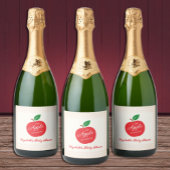 De appel van ons oog Baby shower Sparkling Wijnetiket