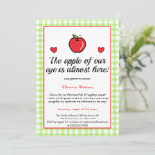 De appel van ons oog Baby shower uitnodiging (Staand voorkant)