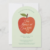 De Appel van Ons Oog Baby Shower Uitnodiging (Voorkant)