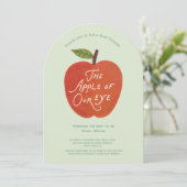 De Appel van Ons Oog Baby Shower Uitnodiging (Staand voorkant)