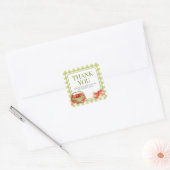 De appel van ons oog Baby shower Vierkante Sticker (Envelop)