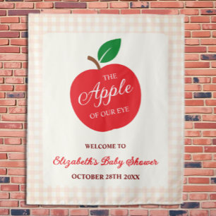 De appel van ons oog Baby shower Wandkleed