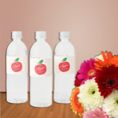 De appel van ons oog Baby shower Waterfles Etiket