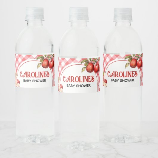 De appel van ons oog Baby shower Waterfles Etiket (Flessen)