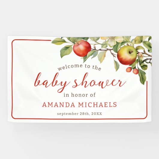 De appel van ons oog Baby shower Welkom Spandoek (Horizontaal)