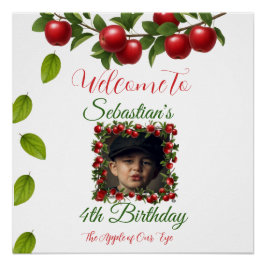 De appel van ons Oog Foto Welkom Teken Perfect Poster