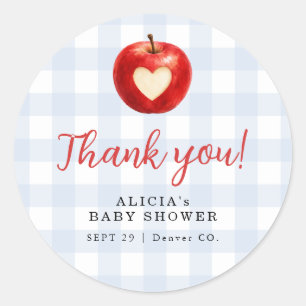 De appel van ons oog jongetje baby shower favoriet ronde sticker