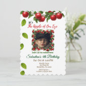 De appel van ons oog | Kind foto verjaardag Kaart (Staand voorkant)