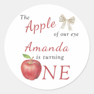 De Appel van ons oog Kinderverjaardagsfeestje  Ronde Sticker
