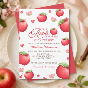 De Appel Van Ons Oog Roze Bloemige Baby Borrel Kaart