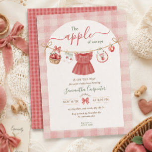 De Appel Van Ons Oog Stof roze Baby Shower  Kaart