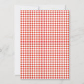 De Appel Van Ons Oog Valrood Gingham Baby Shower Kaart (Achterkant)