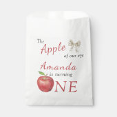 De appel van ons oog verjaardagsfeestje voor kinde bedankzakje (Voorkant)