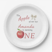 De appel van ons oog verjaardagsfeestje voor kinde papieren bordje (Voorkant)