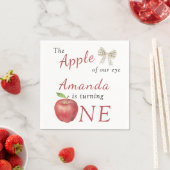 De appel van ons oog verjaardagsfeestje voor kinde servet (Insitu)