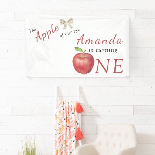 De appel van ons oog verjaardagsfeestje voor kinde spandoek (Insitu)