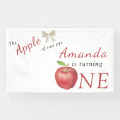 De appel van ons oog verjaardagsfeestje voor kinde spandoek (Horizontaal)