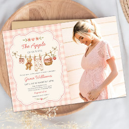 De Appel van Ons Oog Waslijn Baby Shower Foto Kaart