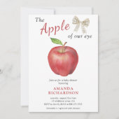 De appel van ons oog Waterverf Baby shower Kaart (Voorkant)