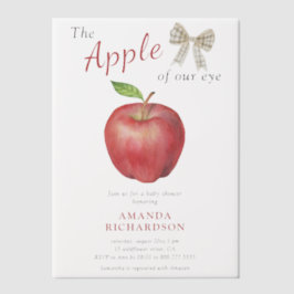 De appel van ons oog Waterverf Baby shower Vellum Uitnodigingen