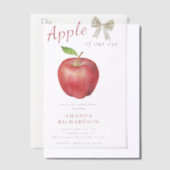 De appel van ons oog Waterverf Baby shower Vellum Uitnodigingen (Offset)