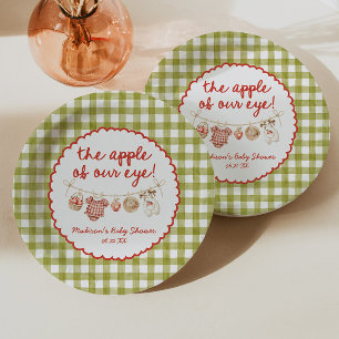 De Appel Van Ons Oog Whimsical Herfst Baby Shower Papieren Bordje